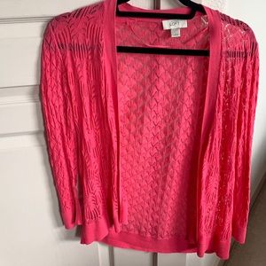 Coral cardigan
